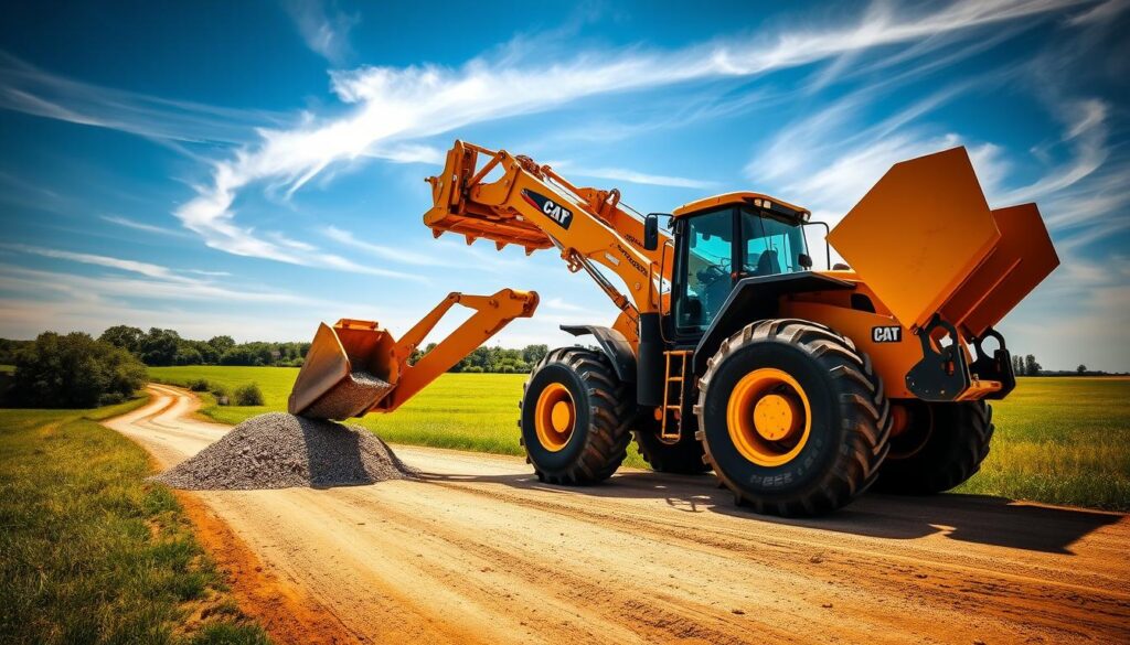 Tractor Bucket Material Handling