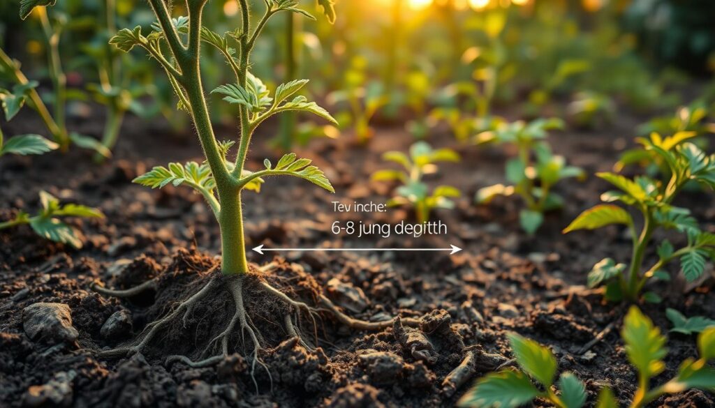 tomato planting depth