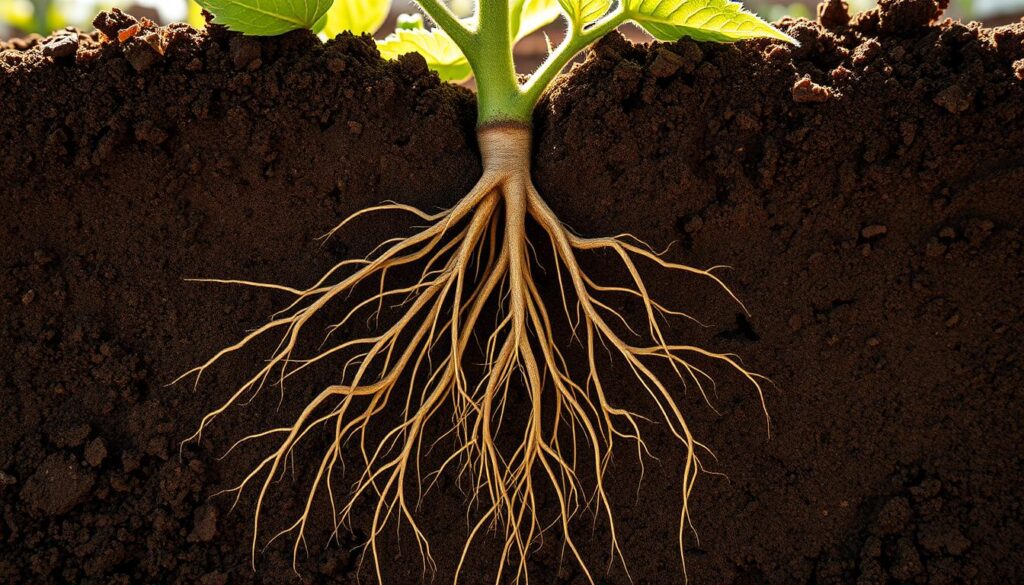 tomato root depth